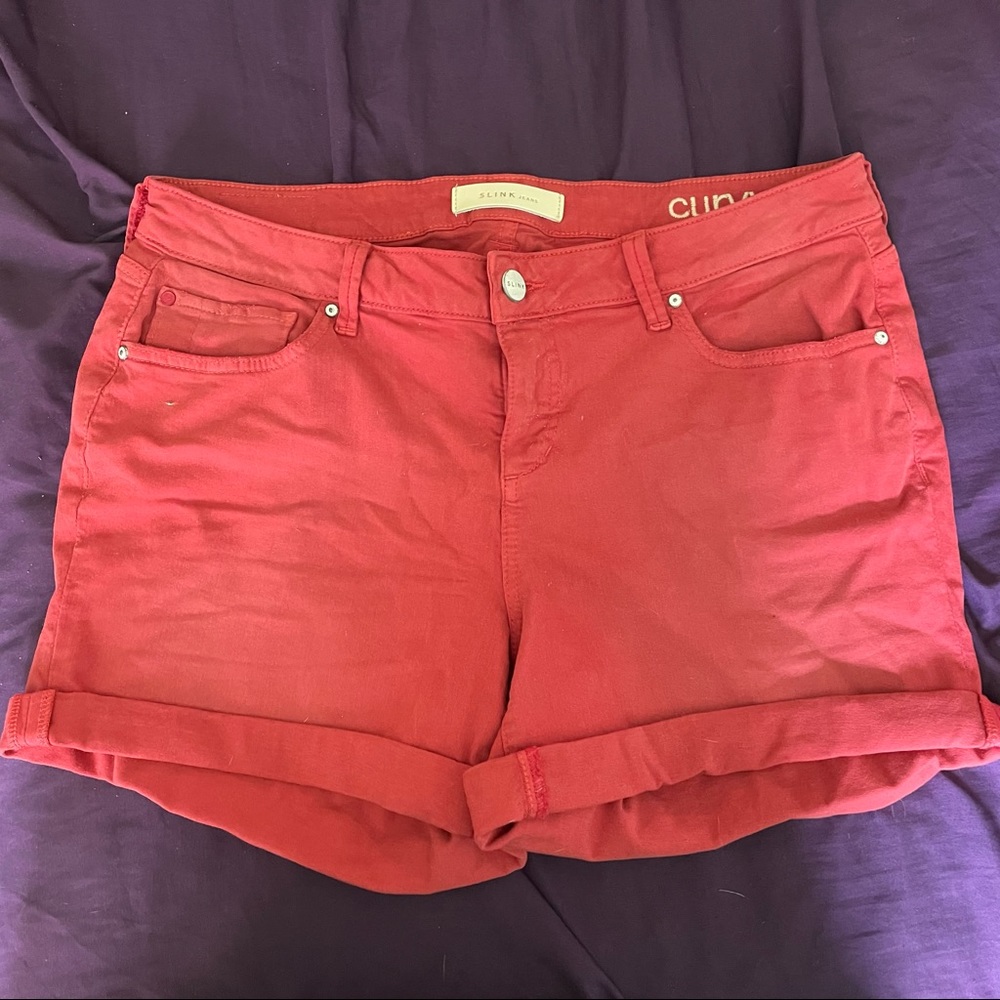 NWOT Slink Red Shorts Plus Size Size 18